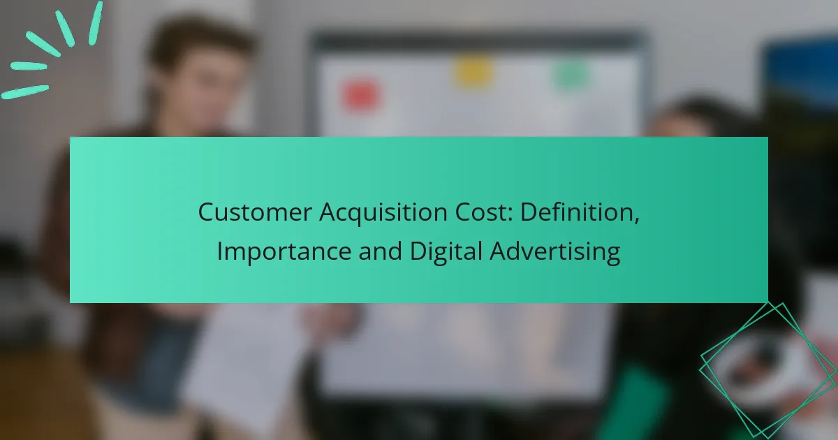 Customer Acquisition Cost: Definition, Importance and Digital Advertising