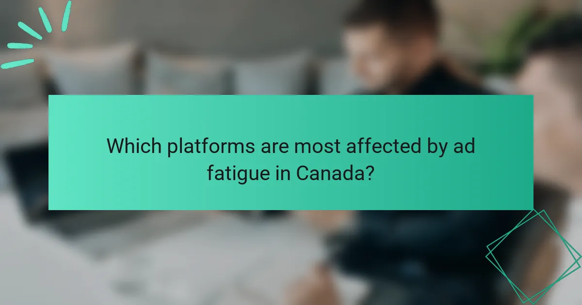 Which platforms are most affected by ad fatigue in Canada?